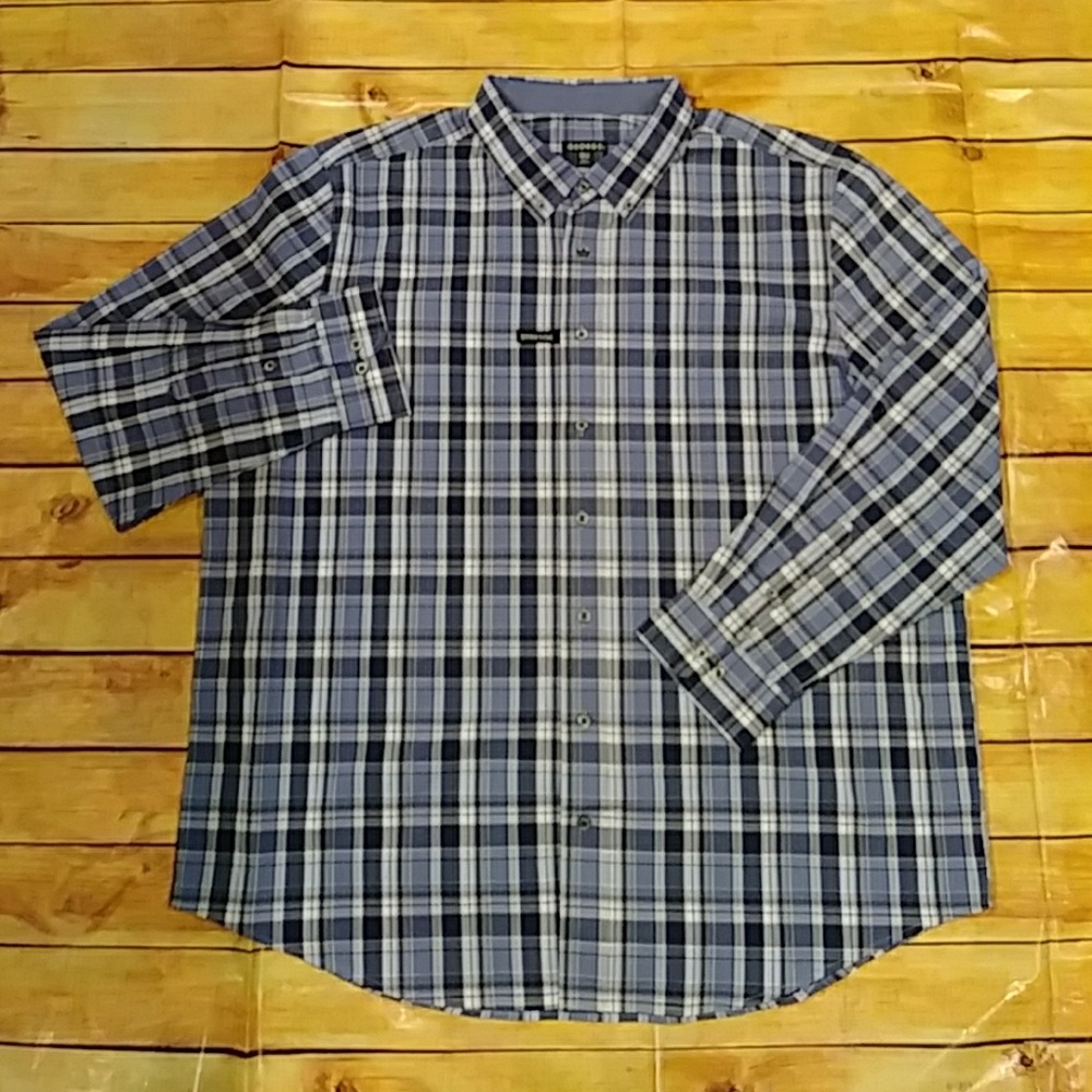 Men's blue plaid shirt